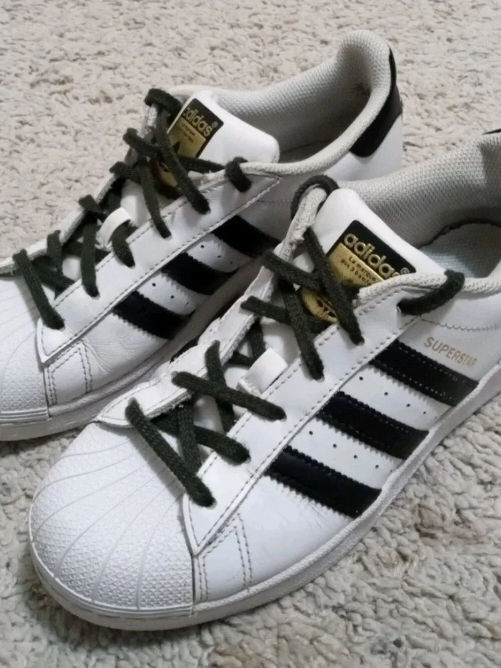Adidas Superstar White With Black Stripe Kids 5 Sneakers Women's Size 6.5 C77154